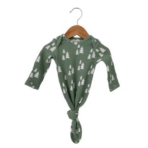 Organic Waffle Knotted Gown, Alpine Trees