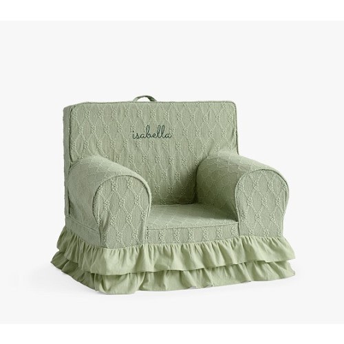 Kids Anywhere Chair®, Trellis Ruffle Sage | Pottery Barn Kids