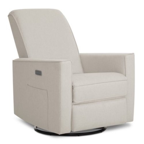 Evolur Harlow Power Recliner Glide Rocker with USB Port, Light Sand