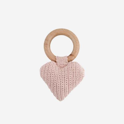 Heart | Cotton Crochet Rattle Teether
