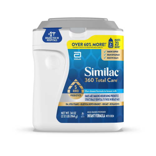 Similac 360 Total Care Baby Formula Powder, 34-oz Tub