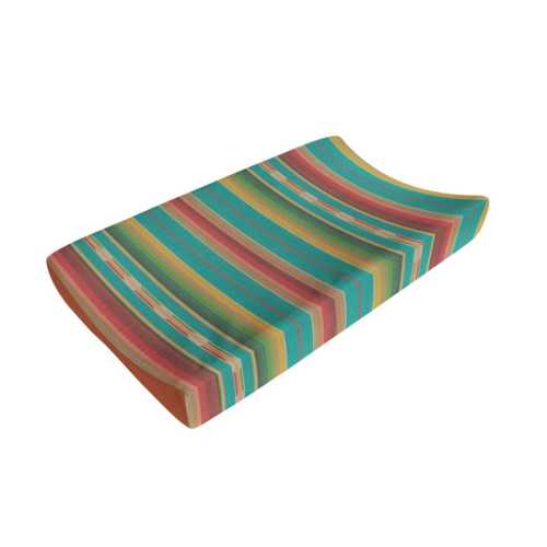 Serape Changing pad cover - Serape Blanket print fitted crib sheet - Handmade Southwestern Desert Nursery Decor