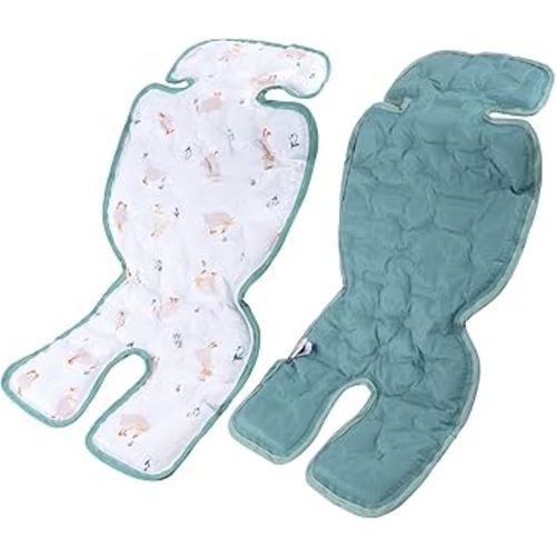 Universal Baby Stroller Cooler Pad Summer Gel Baby Car Seat Cooler Mat Cooling Seat Liner for Baby Dining Chair, Child Safety Seat (green-cole duck)