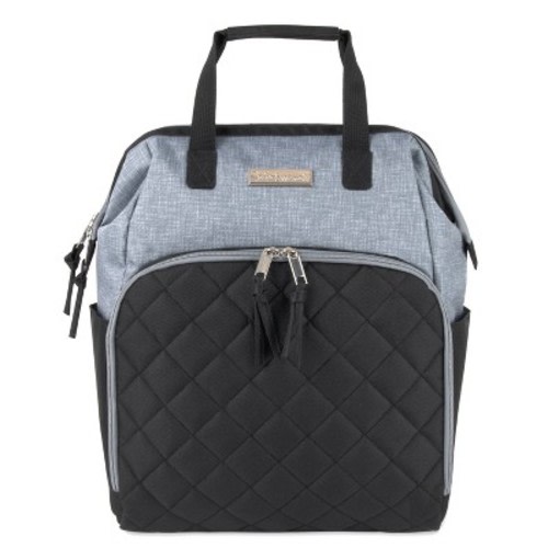 Baby Essentials Quilted Frame Diaper Backpack - Gray/Black