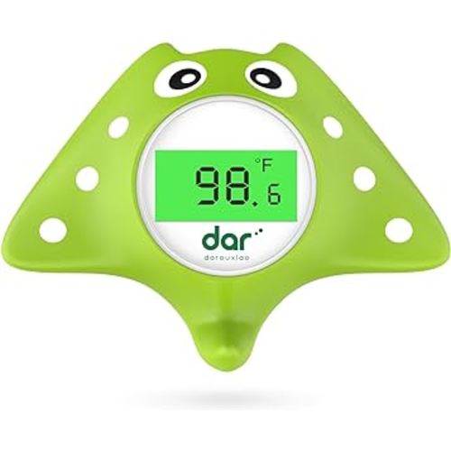 Baby Water Thermometer,Bath Thermometer with Backlight Display and Temperature Warning,Infant Bathtub Floating Toy Safety Thermometer for Kids,Toddler,New Mommy Essentials (Ray)