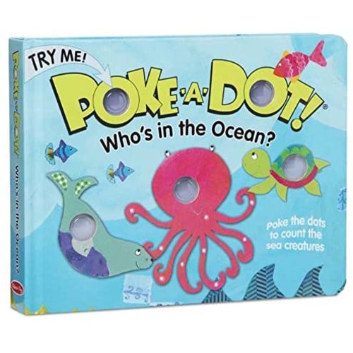 Melissa & Doug Children's Book - Poke-a-Dot: Who’s in the Ocean (Board Book with Buttons to Pop)