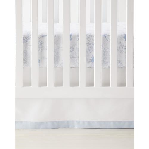 Blue Frame Crib Skirt