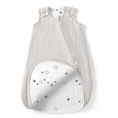 lulumoon Sleep Sack Muslin for Baby: Cotton Wearable Blanket for 3-9 Months - Soft Lightweight Ideal for Nursery Lounge Nighttime Naptime 6-12 Months