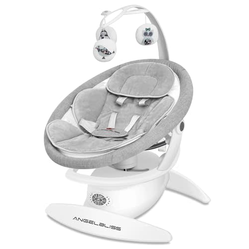 Baby Swing for Newborn Infant Toddler. Elevate Baby's Comfort & Joy-Ultimate 3-in-1 Rocker, Stationary Seat, Swing with Toys, Motion Detection, Bluetooth, and More
