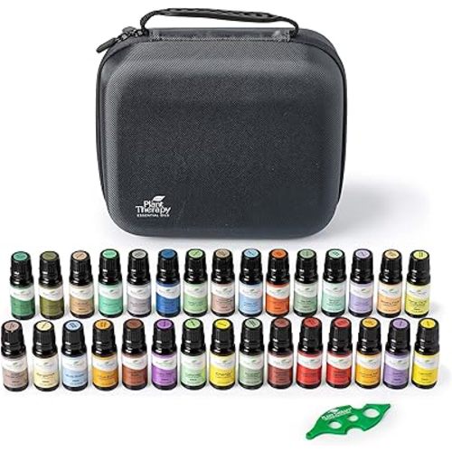 Plant Therapy 15 & 15 Essential Oil Set with Carrying Case, 15 Essential Oil Singles & 15 Essential Oil Blends 100% Pure, Undiluted, Therapeutic Grade