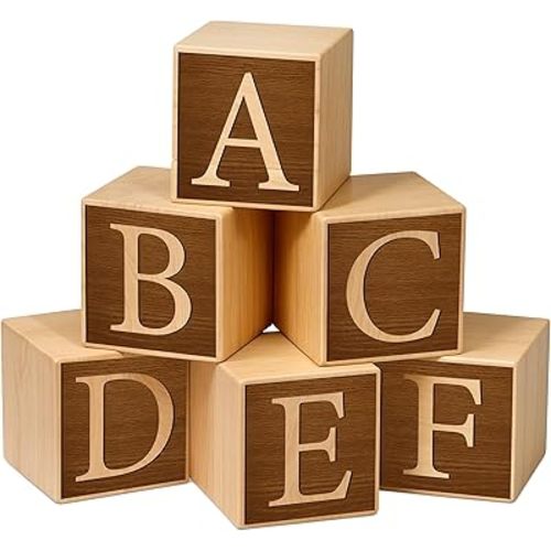 Custom Engraved Wooden Blocks - Personalized Nursery Decor, Montessori Letter Blocks