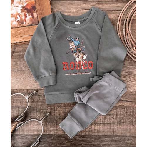 Rodeo Bronc Pullover (Baby & Toddler) - Pewter