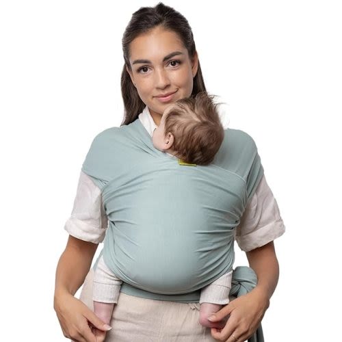 Boba Baby Wrap Carrier - Original Baby Carrier Wrap Sling for Newborns - Baby Wearing Essentials - Newborn Wrap Swaddle Holder, Newborn to Toddler Infant Sling (Serenity Sea Mist)
