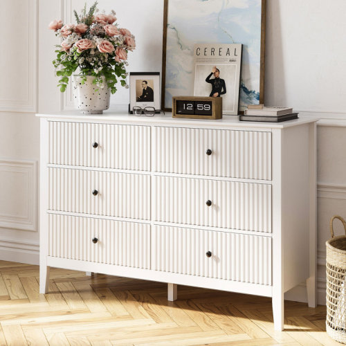 Lark Manor™ Cydny 6 Drawer 47" W Wood Double Dresser & Reviews | Wayfair