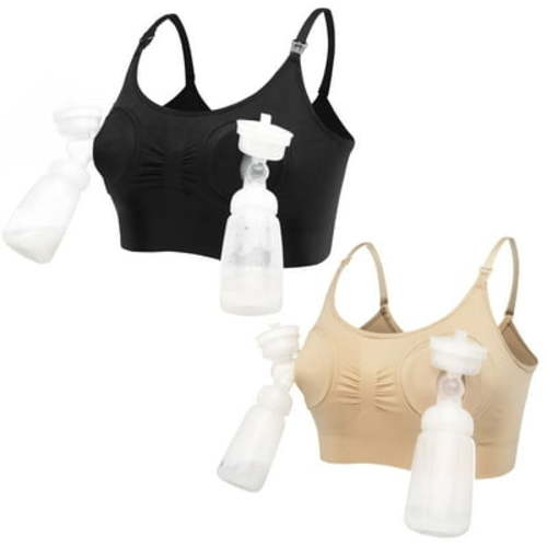 Petmoko Hands-Free Wearable Breastfeeding Bra, Suitable for Lansinoh, Philips, Spectra Pumps (2 PCS)