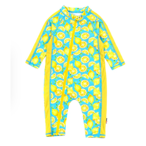 Sunsuit - Long Sleeve Romper Swimsuit | "Lemons"