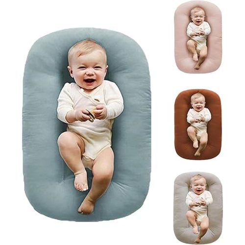 Baby Lounger for Newborn, Infant Lounger, Baby Lounger Pillow, Baby Lounger Nest for Boys&Girls (Blue)
