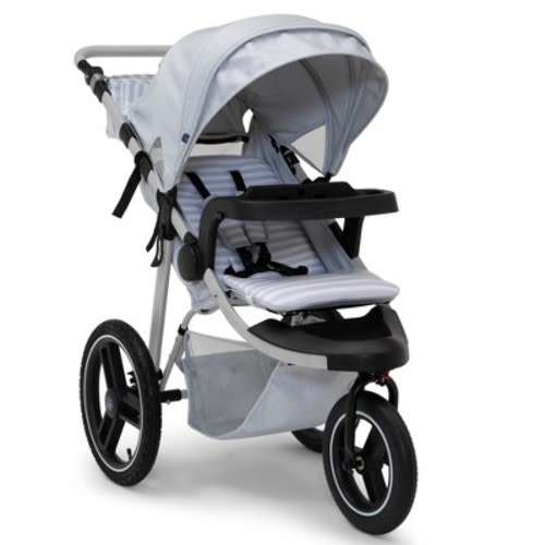 babyGap by Delta Children Trek Jogging Stroller, Color: Gray Stripes