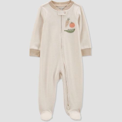 Carter's Just One You®️ Baby Boys' Striped Vegetables Sleep N' Play - Ivory 3m