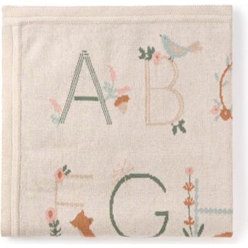 Alphabet Cotton Knit Blanket