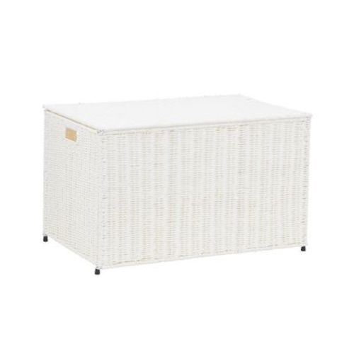 Small Wicker Chest, Decorative Seagrass Storage Chest For Home Organization