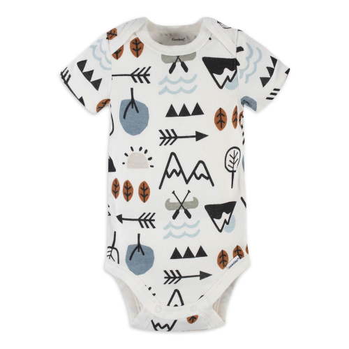 Modern Moments by Gerber Baby Boy Short Sleeve Onesies® Bodysuit, Newborn - 12 Months
