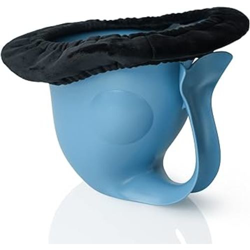 EASICOZI Potty for Newborn Baby Potty Training; for Diaper Free Baby Elimination Communication Indoor & Outdoor; Attractive Fish Shape (Blue)