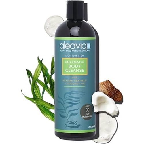 Aleavia Body Cleanse – Organic & All-Natural Prebiotic Body Wash – Fragrance-free and Sulfate-Free Enzymatic Body Cleanser – 16 Oz.