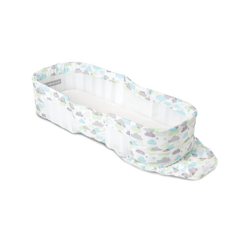 Baby Delight Snuggle Nest Infant Portable Lounger Bassinet, Skies