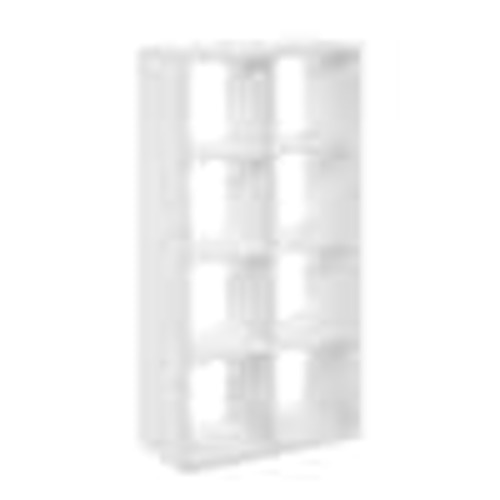 Furinno Cubicle 58 in. Tall White Wood 8-Shelf Open Back Bookcase LU22006WH