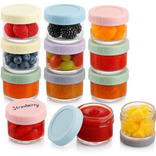 [12-Pack] 120ml Glass Food Storage Containers with Lids – Reusable, Airtight & BPA-Free – Microwave & Freezer Safe – Ideal for Baby Food, Fruits, Veggies, Snacks & Purees (6×6.1cm) : Amazon.com.au: Kitchen & Dining