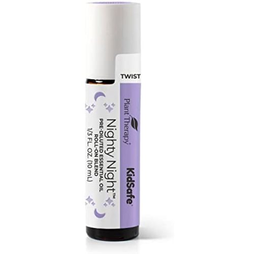 Plant Therapy KidSafe Nighty Night Essential Oil Blend for Sleep 10 mL (1/3 oz) Pre-Diluted Roll-On 100% Pure, Natural Aromatherapy, Therapeutic Grade