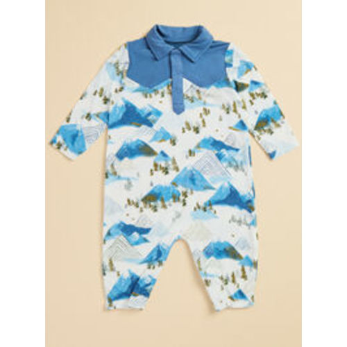 Marvelous Mountains Romper in Blue | Tullabee