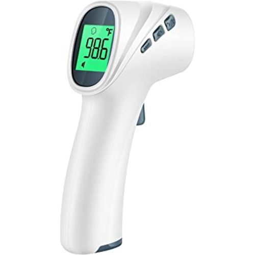 Touchless Thermometer for Adults, Digital Infrared Thermometer Gun with Fever Alarm, Forehead and Object 2 in 1 Mode, Fast Accurate Results (Gray)