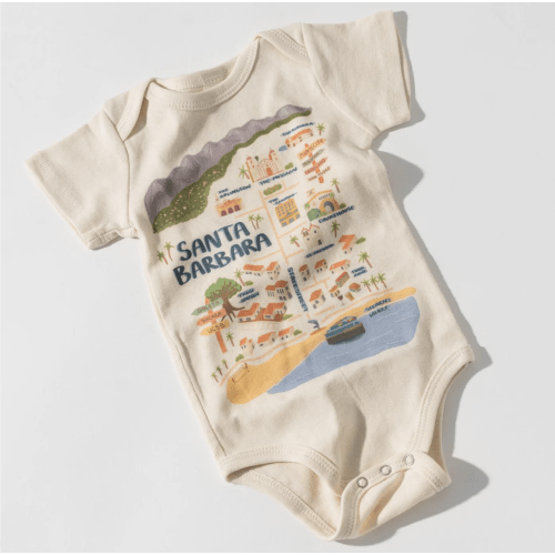 Santa Barbara Map Onesie