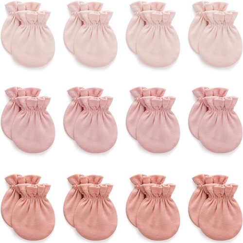 Pro Goleem Newborn Baby Mittens 100% Cotton No Scratch Soft Breathable Gloves for Boys&Girls 0-6 Months Baby Essentials