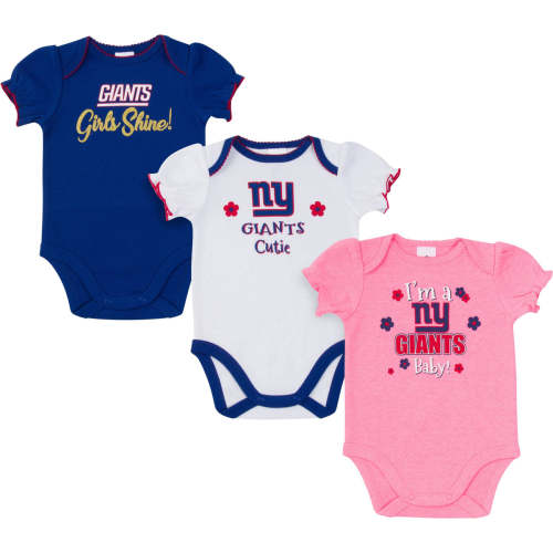 3-Pack Baby Girls New York Giants Short Sleeve Bodysuits – Gerber Childrenswear