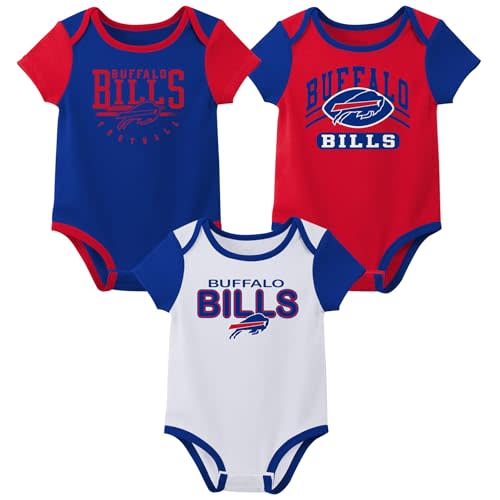 Outerstuff NFL Teams Newborn Baby and Infant Short Sleeve Bodysuit Variety 3-Pack (0-18m)