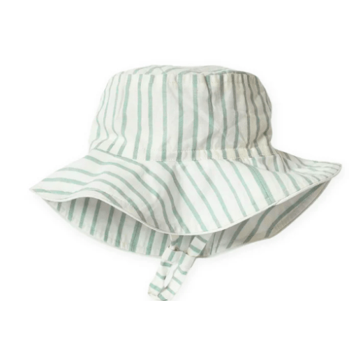 Newborn Bucket Hat - Green Stripes