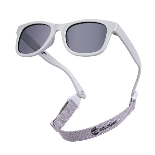 COCOSAND Flexible Baby Sunglasses with Strap Polarized UV Protection for Toddler Infant Newborn Boy Girl Age 0-24 Months