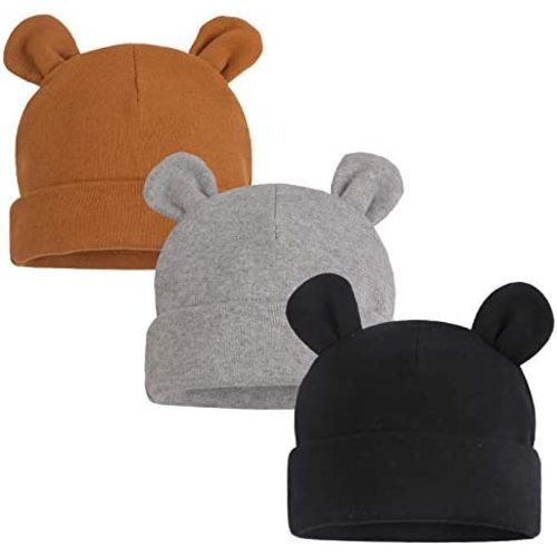 JANGANNSA Baby Newborn Cotton Hat Baby Boys Beanie 0-6Months Infant Girls Hospital Hats