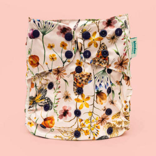 Patterned Pocket Cloth Diaper with Athletic Wicking Jersey
