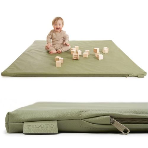 Stylish Padded Baby Play Mat - Extra Thick & Soft Vegan Leather Floor Mat For Safe Play - Beautiful Design Fits Any Playroom For Boys Or Girls