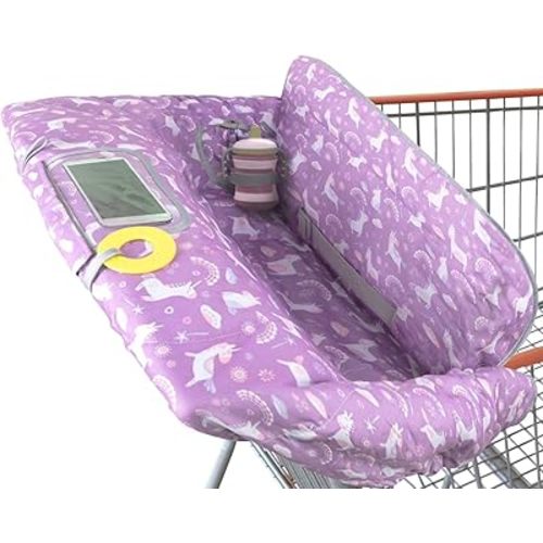 Suessie Shopping Cart Cover and High Chair Cover, Unicorns