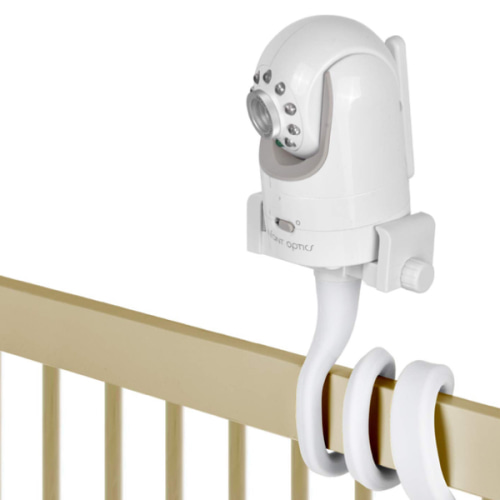 Baby Monitor Mount Camera Shelf Compatible with Infant Optics DXR 8 & DXR-8 Pro and Most Other Baby Monitors,Universal Baby Camera Holder,Attaches to Crib Cot Shelves or Furniture (White)