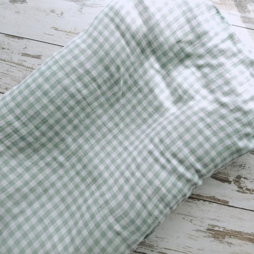 Gingham Muslin Lounger Cover: Snuggle Me Organic Covers