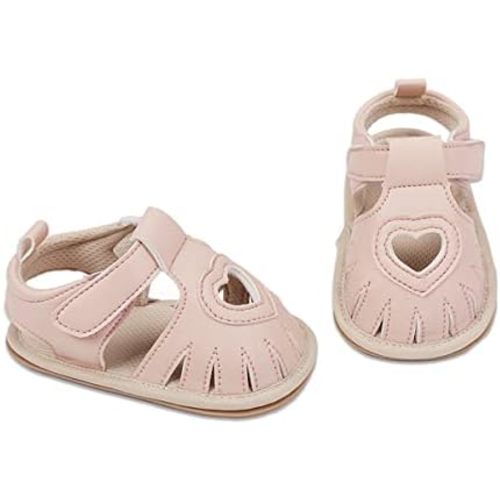 Sawimlgy Baby Girls Boys Sandals Summer Flowers Shoe Rubber Sole PU Leather Mesh Infant Toddler First Walkers Princess Dress Outdoor Shoes