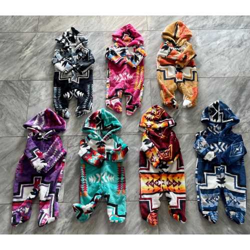 Native American Design Winter Baby Jumpsuit