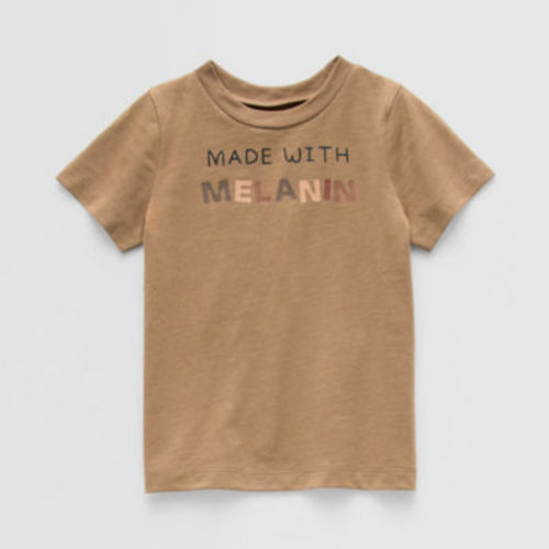 Hope & Wonder Black History Month Baby Short Sleeve 'Made with Melanin' Graphic T-Shirt