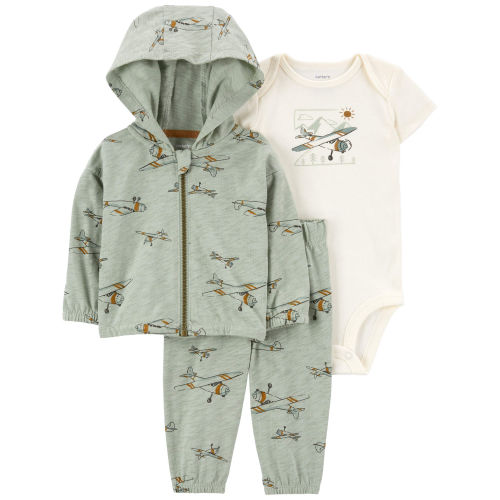 Baby 3-Piece Airplane Little Jacket Set